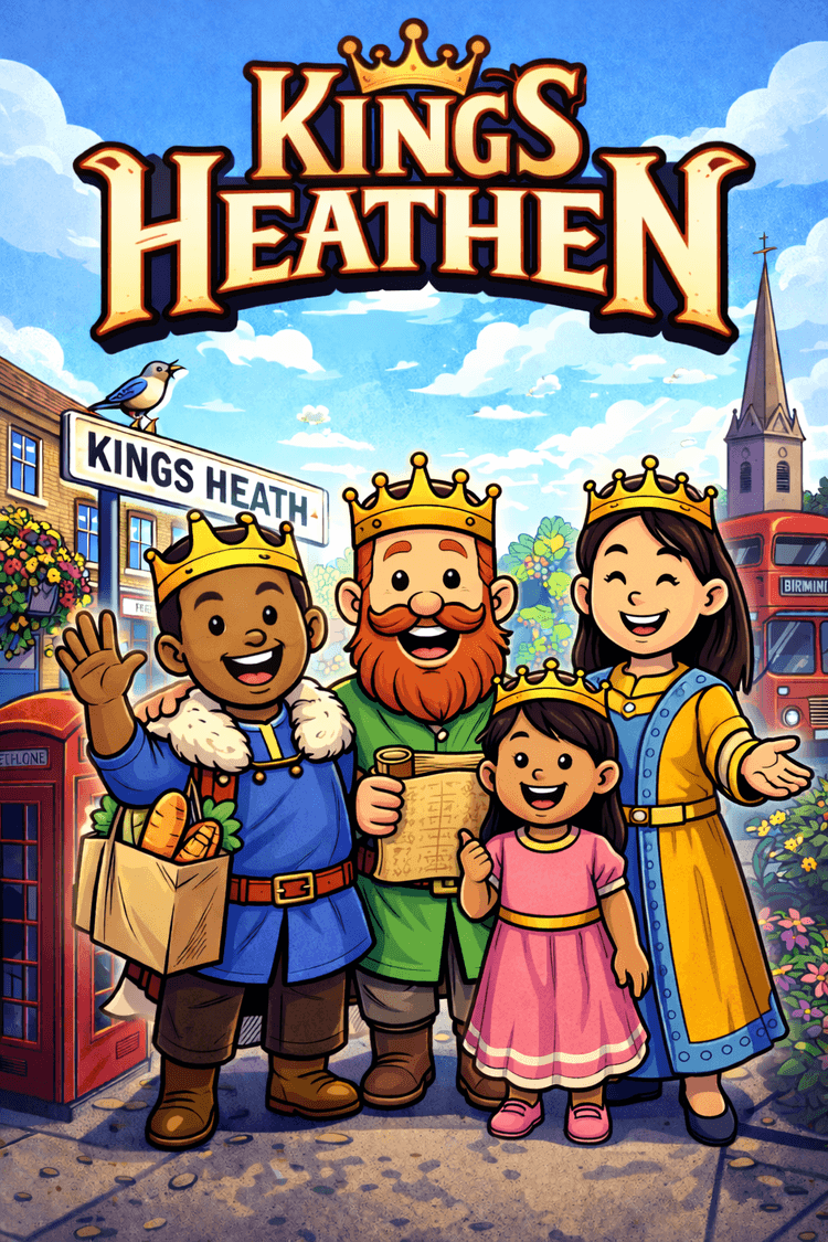 Kings Heathen mascots — a diverse group of crowned local residents